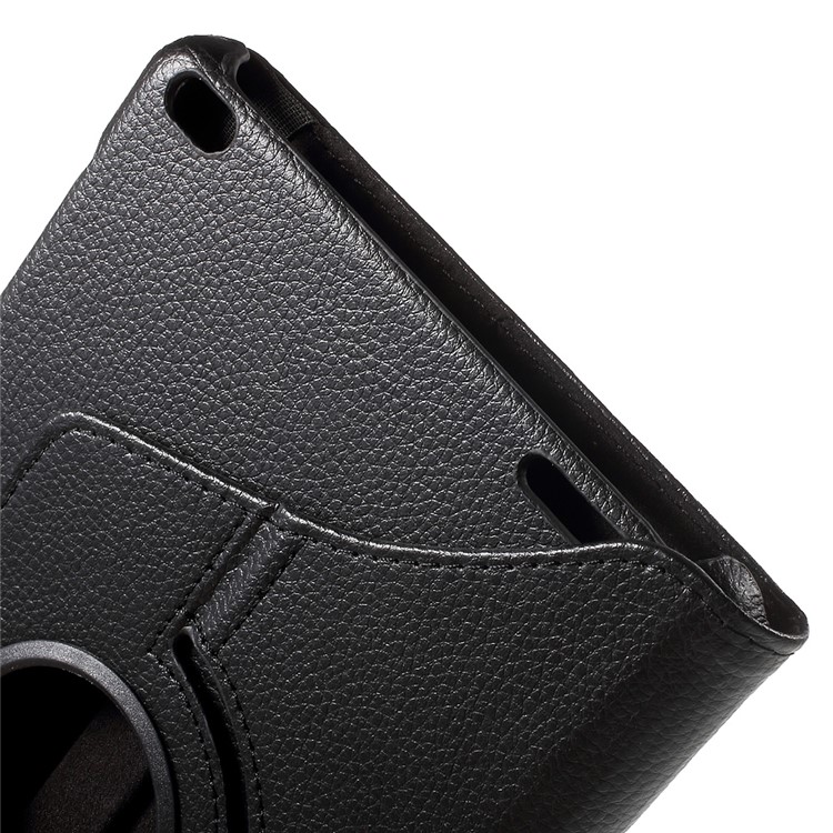 Litchi Grain Rotary Stand Case for Huawei MediaPad T1 10 - Black-10