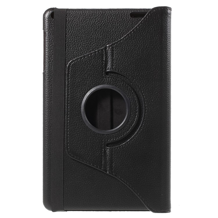 Litchi Grain Rotary Stand Case for Huawei MediaPad T1 10 - Black-3
