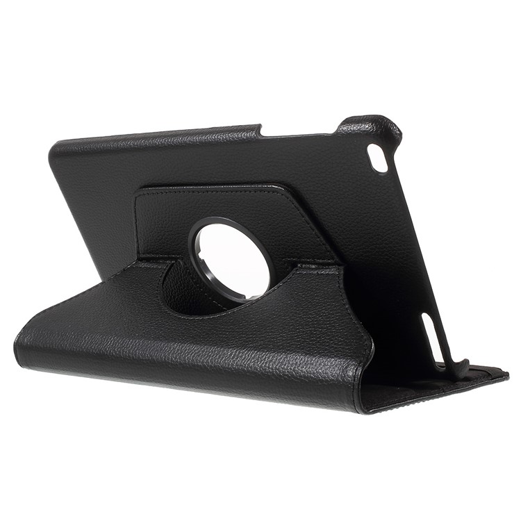 Litchi Grain Rotary Stand Case for Huawei MediaPad T1 10 - Black-5