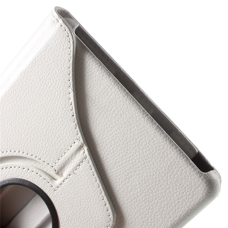Litchi Grain Rotary Stand Cover for Huawei MediaPad T1 10 - White-10