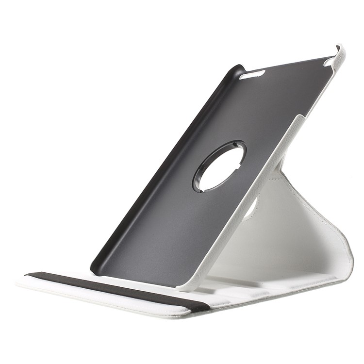 Litchi Grain Rotary Stand Cover for Huawei MediaPad T1 10 - White-6