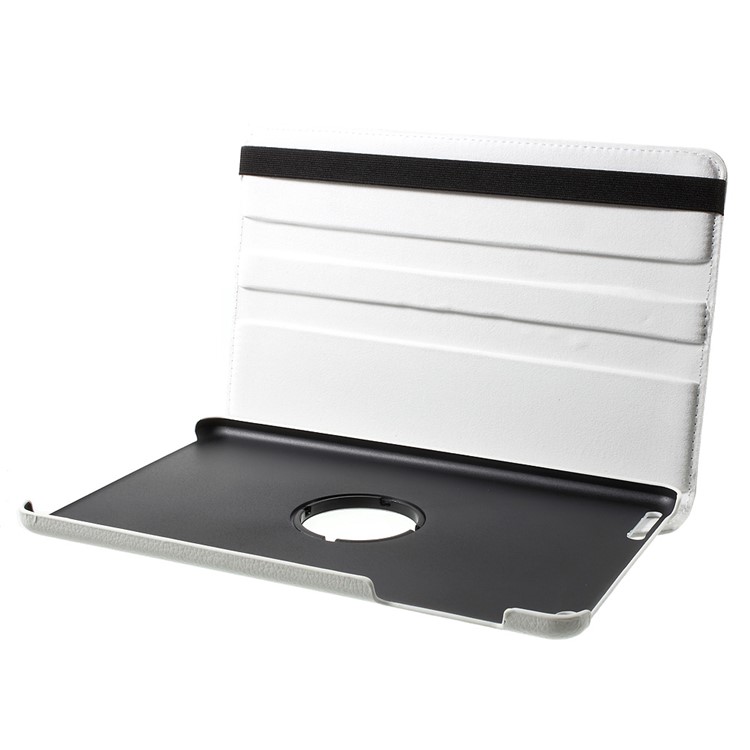 Litchi Grain Rotary Stand Cover for Huawei MediaPad T1 10 - White-8