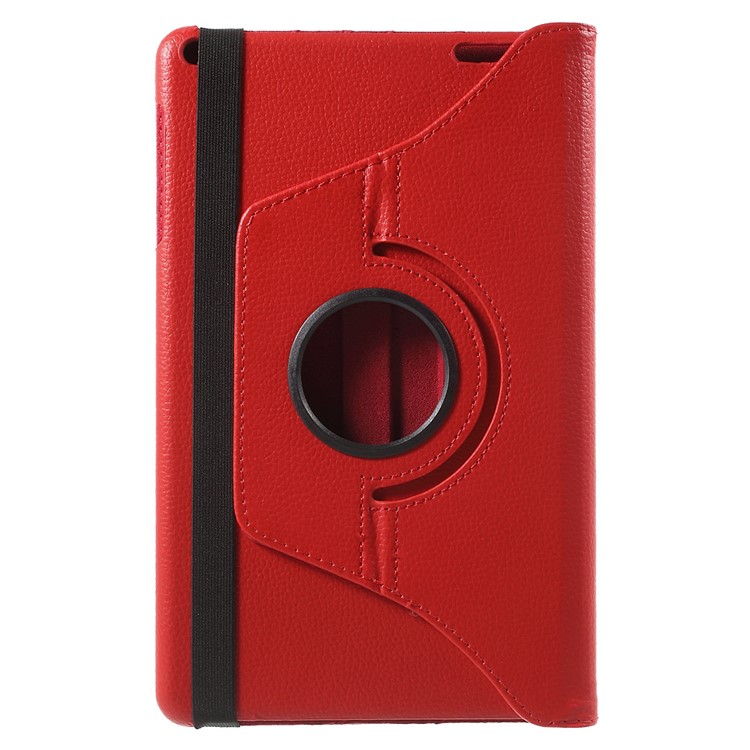 Litchi Grain Rotary Stand Shell for Huawei MediaPad T1 10 - Red-3
