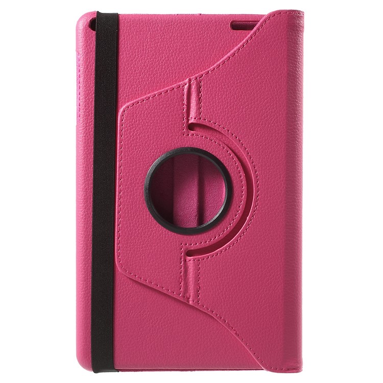 Litchi Grain Rotary Stand Flip Case for Huawei MediaPad T1 10 - Rose-3