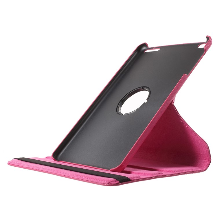 Litchi Grain Rotary Stand Flip Case for Huawei MediaPad T1 10 - Rose-6