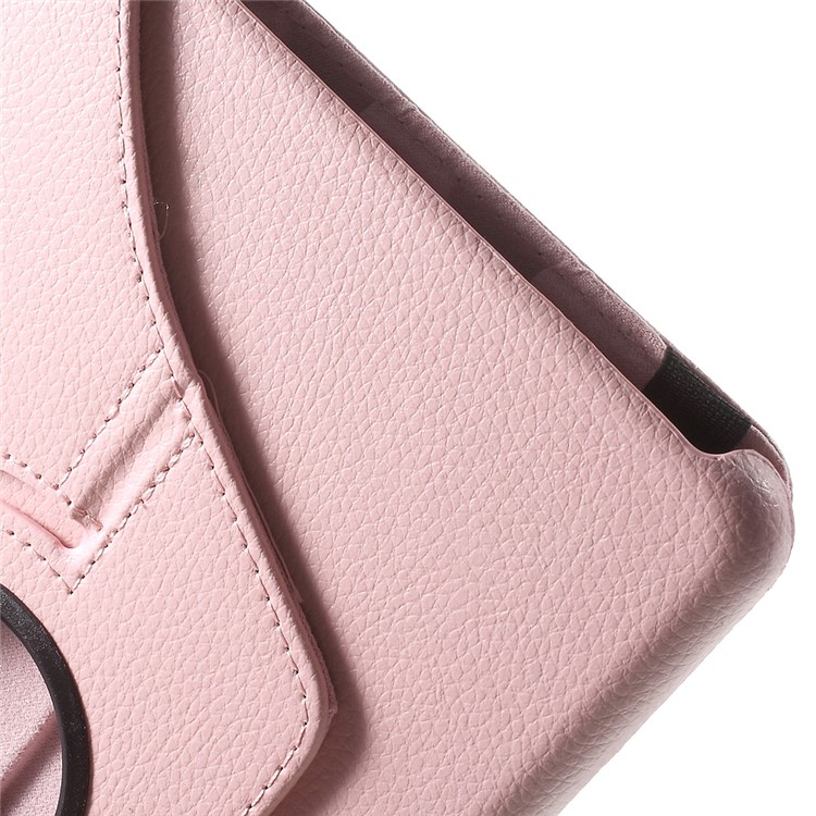 Litchi Grain Rotary Stand Case for Huawei MediaPad T1 10 - Pink-10