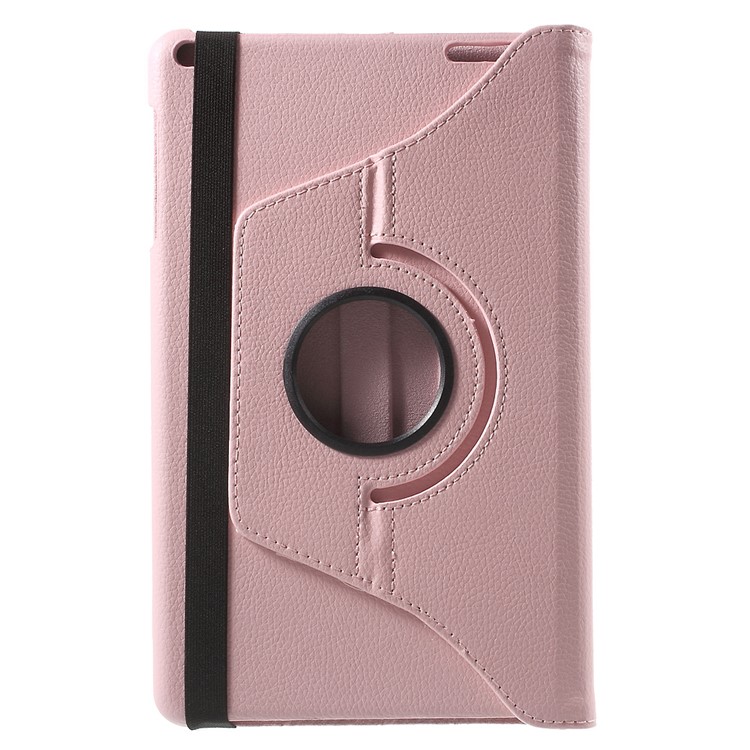 Litchi Grain Rotary Stand Case for Huawei MediaPad T1 10 - Pink-3