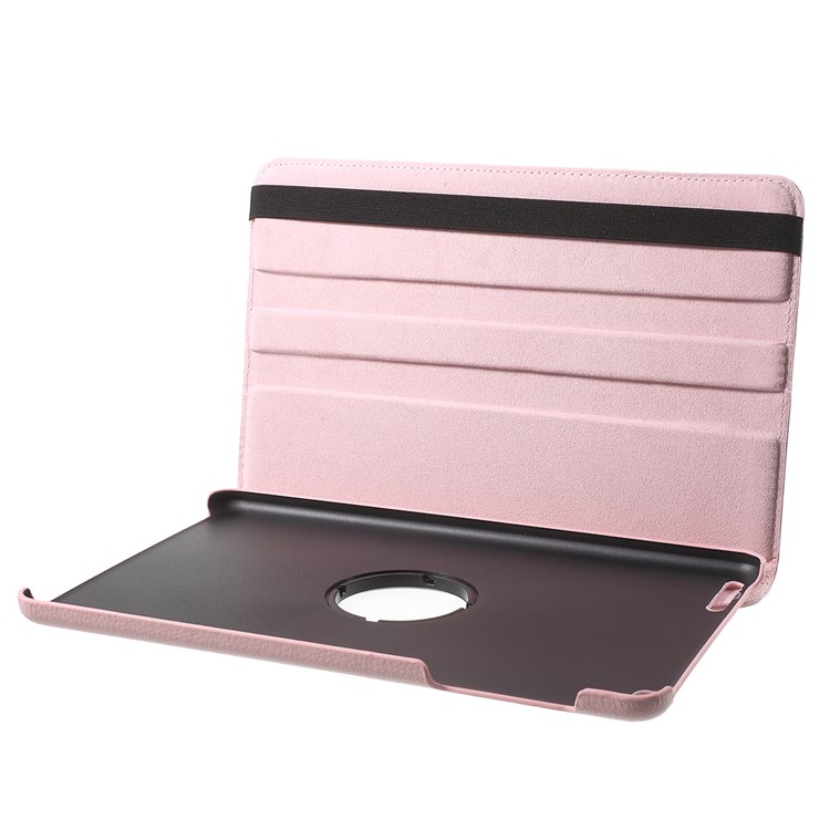 Litchi Grain Rotary Stand Case for Huawei MediaPad T1 10 - Pink-8