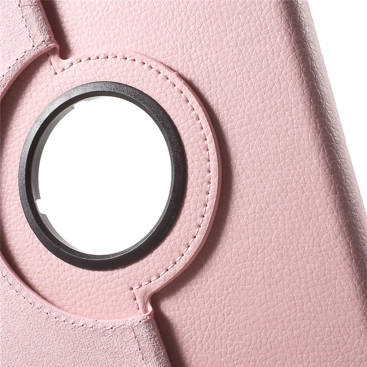 Litchi Grain Rotary Stand Case for Huawei MediaPad T1 10 - Pink-9