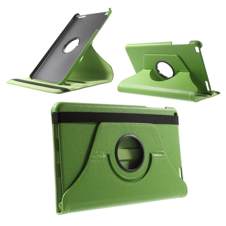 Litchi Grain Rotary Stand Tablet Case for Huawei MediaPad T1 10 - Green-1