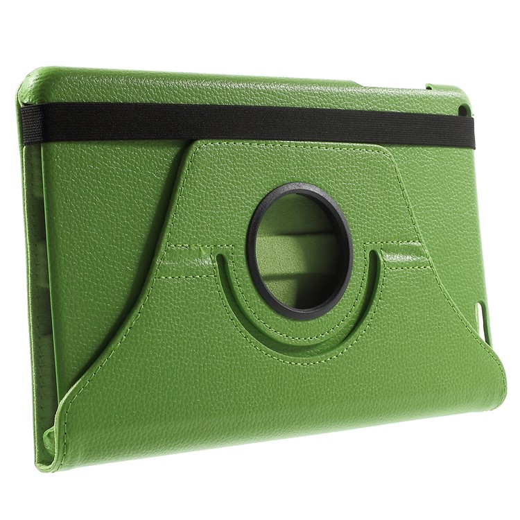 Litchi Grain Rotary Stand Tablet Case for Huawei MediaPad T1 10 - Green-4