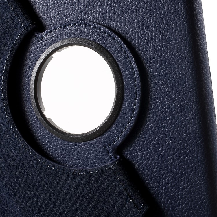 Litchi Grain Rotary Stand Case for Huawei MediaPad T1 10 - Dark Blue-9