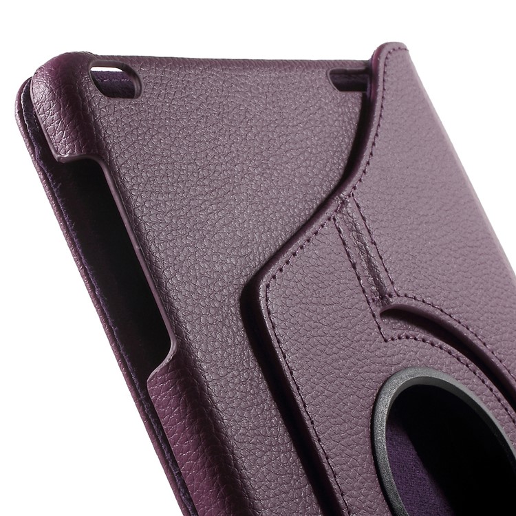Litchi Grain Rotary Stand Case for Huawei MediaPad T1 10 - Purple-11