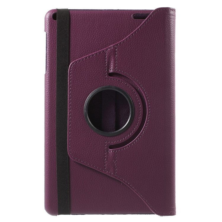 Litchi Grain Rotary Stand Case for Huawei MediaPad T1 10 - Purple-3