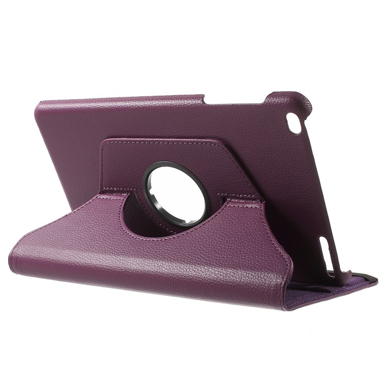 Litchi Grain Rotary Stand Case for Huawei MediaPad T1 10 - Purple-5