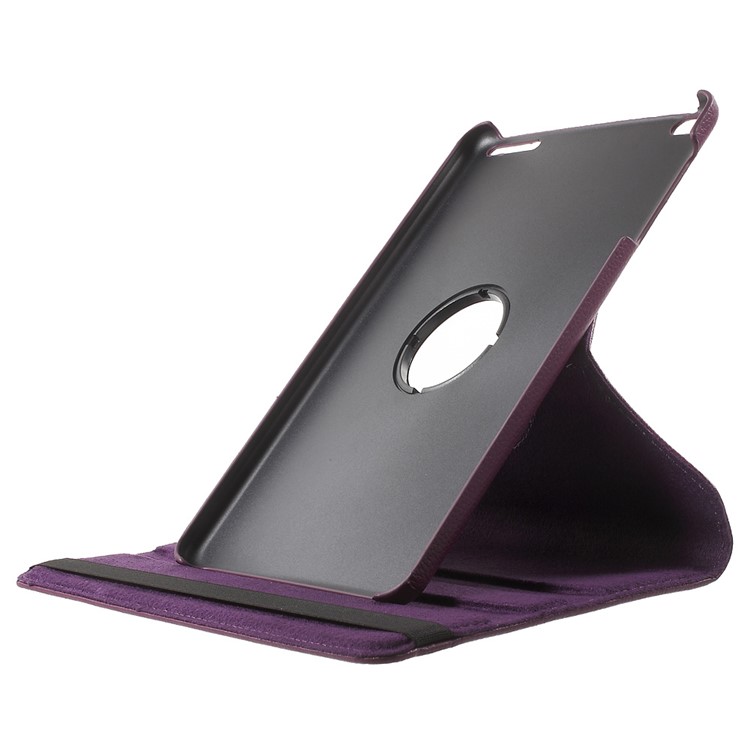 Litchi Grain Rotary Stand Case for Huawei MediaPad T1 10 - Purple-6