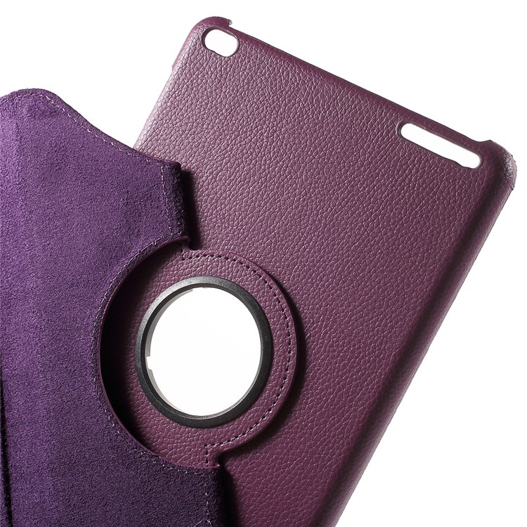 Litchi Grain Rotary Stand Case for Huawei MediaPad T1 10 - Purple-9