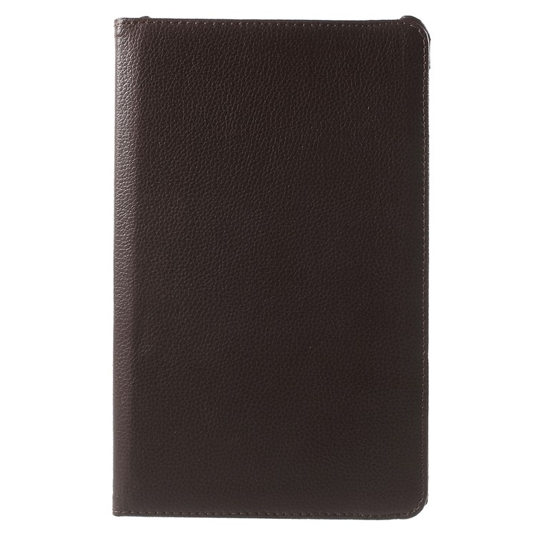 Litchi Grain Rotary Stand Case for Huawei MediaPad T1 10 - Coffee-2