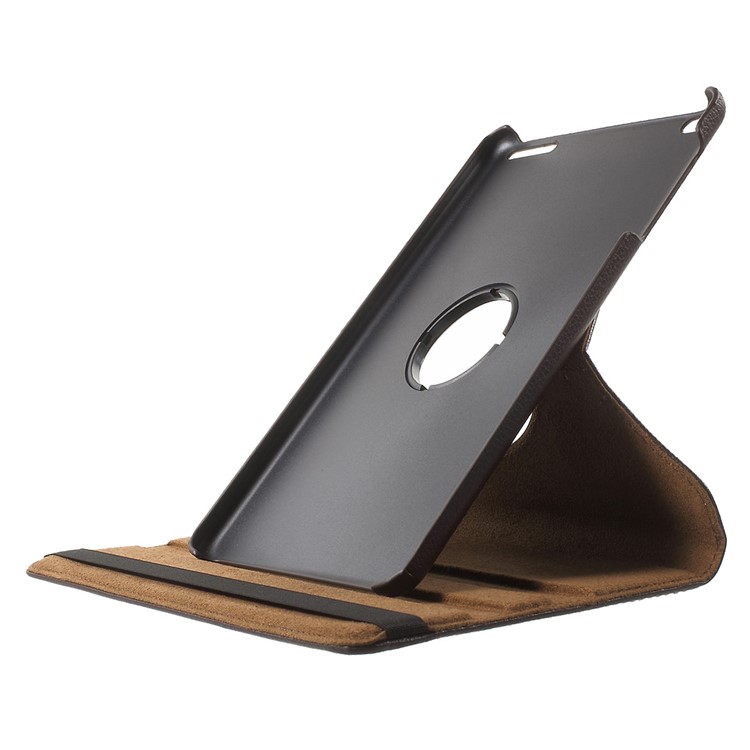 Litchi Grain Rotary Stand Case for Huawei MediaPad T1 10 - Coffee-6