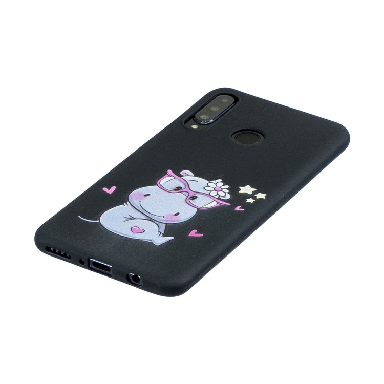 Pattern Printing TPU Gel Protective Case with Silicone Strap for Huawei P30 Lite / nova 4e - Black-5