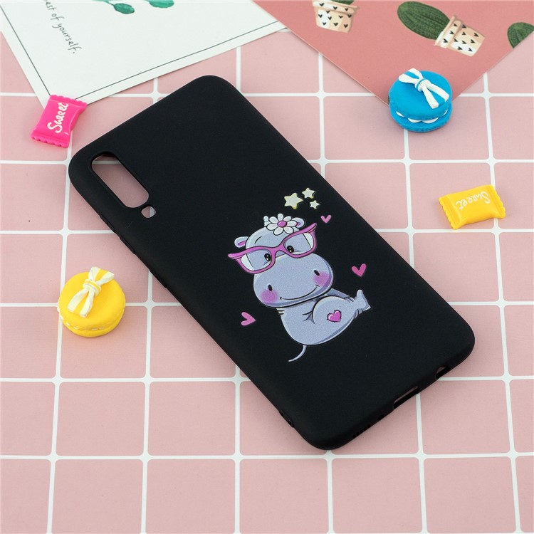 Pattern Printing TPU Gel Protective Case with Silicone Strap for Huawei P30 - Black-8