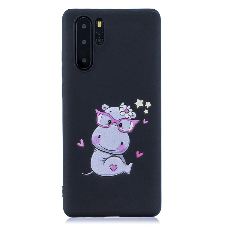 Pattern Printing TPU Gel Protective Case with Silicone Strap for Huawei P30 Pro - Black-3