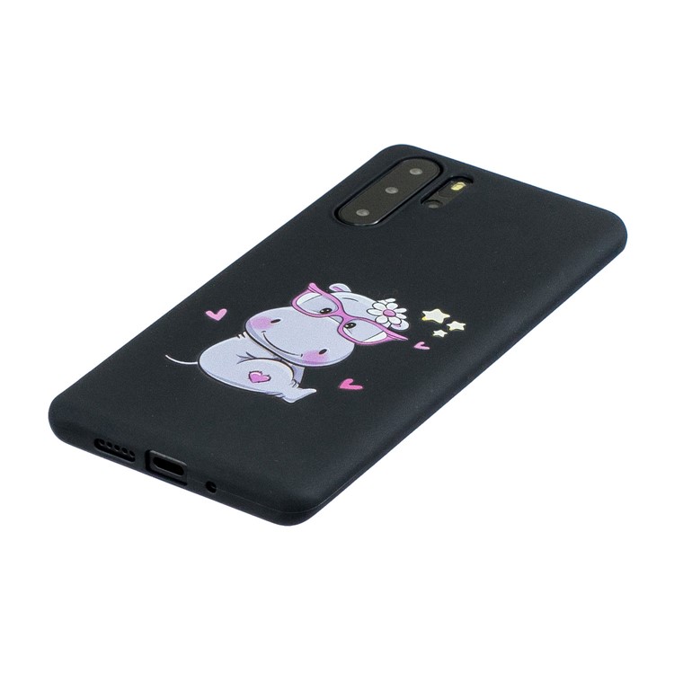 Pattern Printing TPU Gel Protective Case with Silicone Strap for Huawei P30 Pro - Black-5