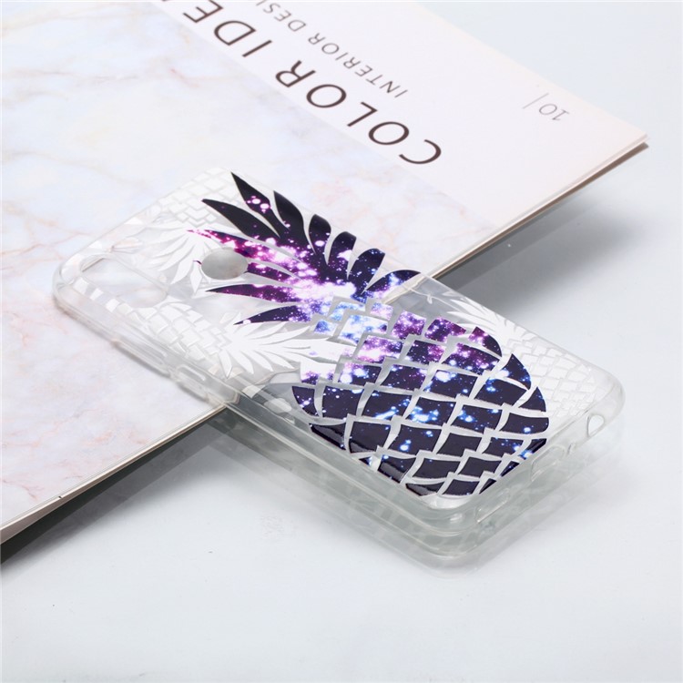 Embossed Pattern 3D Diamond Texture Soft TPU Back Case for Huawei P10 Lite / P Smart (2019) / Nova Lite 3 (Japan) - Pineapple-6