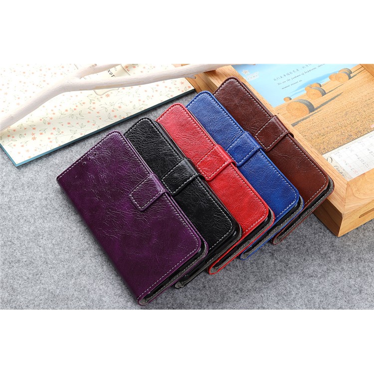 Crazy Horse Vintage Leather Wallet Case for Huawei Honor 20 - Black-10