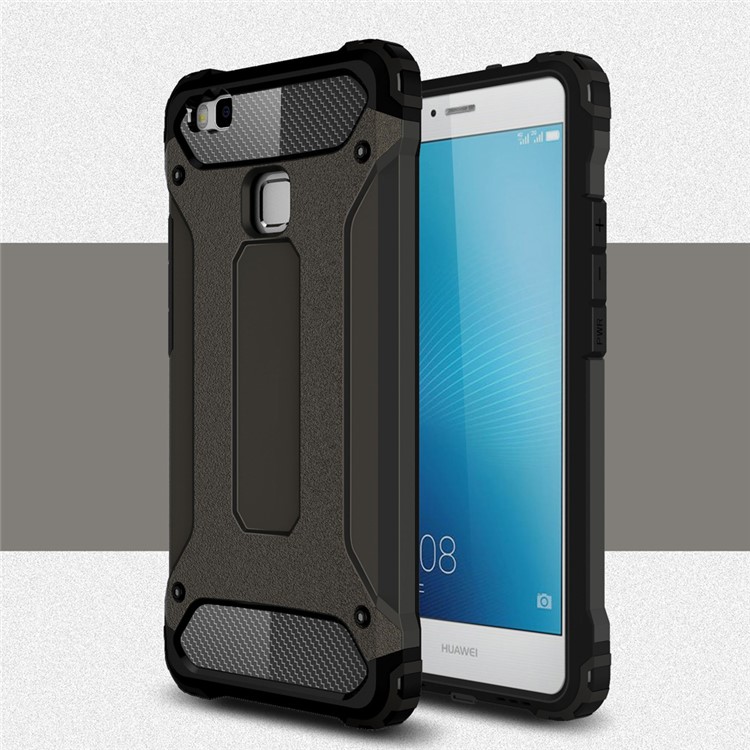 Armor Guard Plastic + TPU Protective Case for Huawei P9 Lite / G9 Lite - Bronze-1