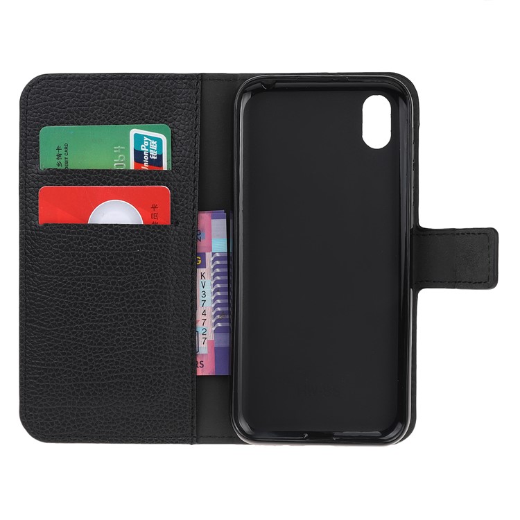 Litchi Skin Leather Wallet Stand Case for Huawei Y5 (2019) / Honor 8S-5