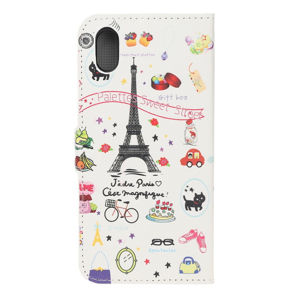 Pattern Printing PU Leather Stand Phone Cover for Huawei Y5 (2019) / Honor 8S - Palettes Sweet Street-3