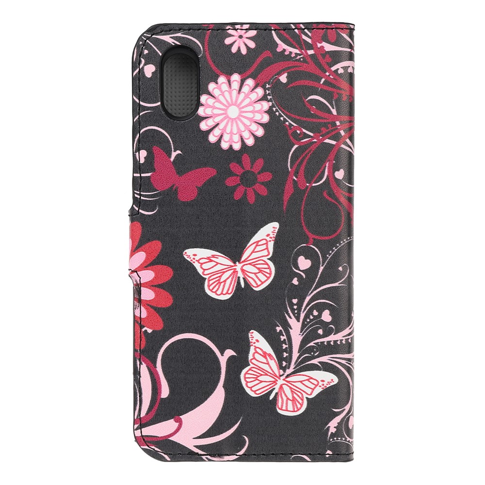 Pattern Printing PU Leather Stand Cover Para Huawei Y5 (2019) / Honor 8s - Mariposas y Flores-3