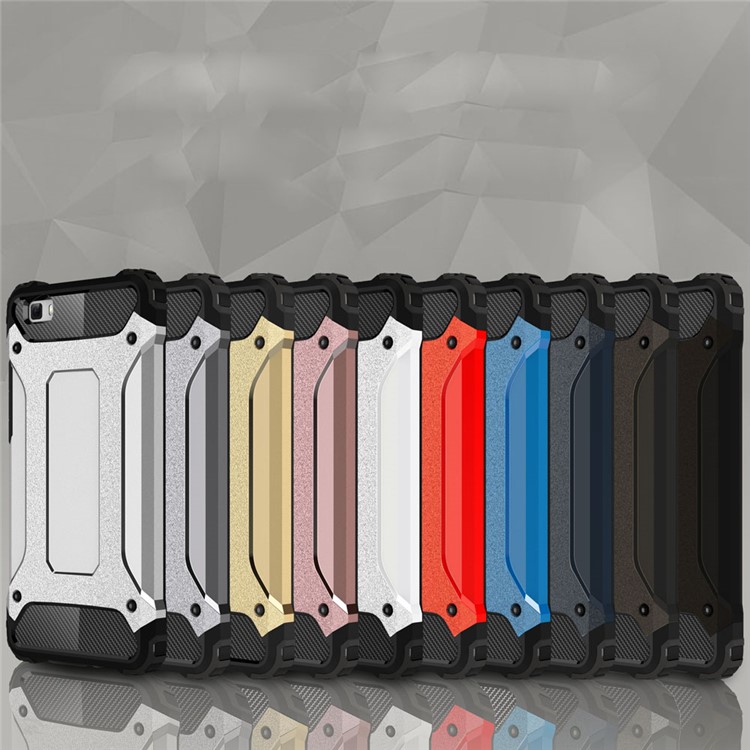 Armor Guard Plastic & TPU Combo Shell for Huawei Ascend P8 Lite - Silver-3
