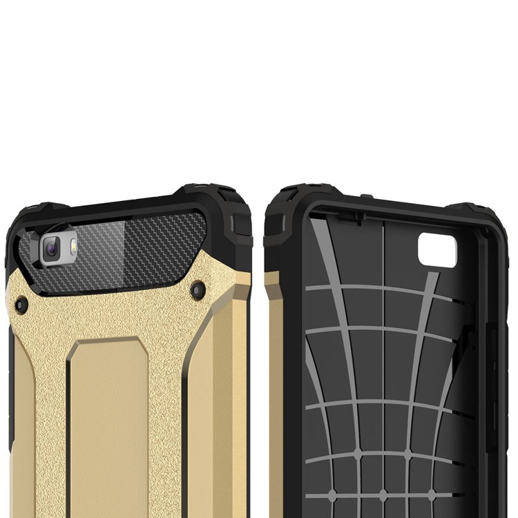 Armor Guard Plastic & TPU Phone Shell for Huawei Ascend P8 Lite - Gold-7