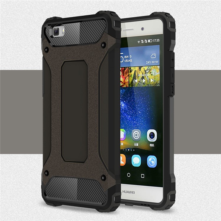 Armor Guard Plastic & TPU Hybrid Shell for Huawei Ascend P8 Lite - Bronze-1