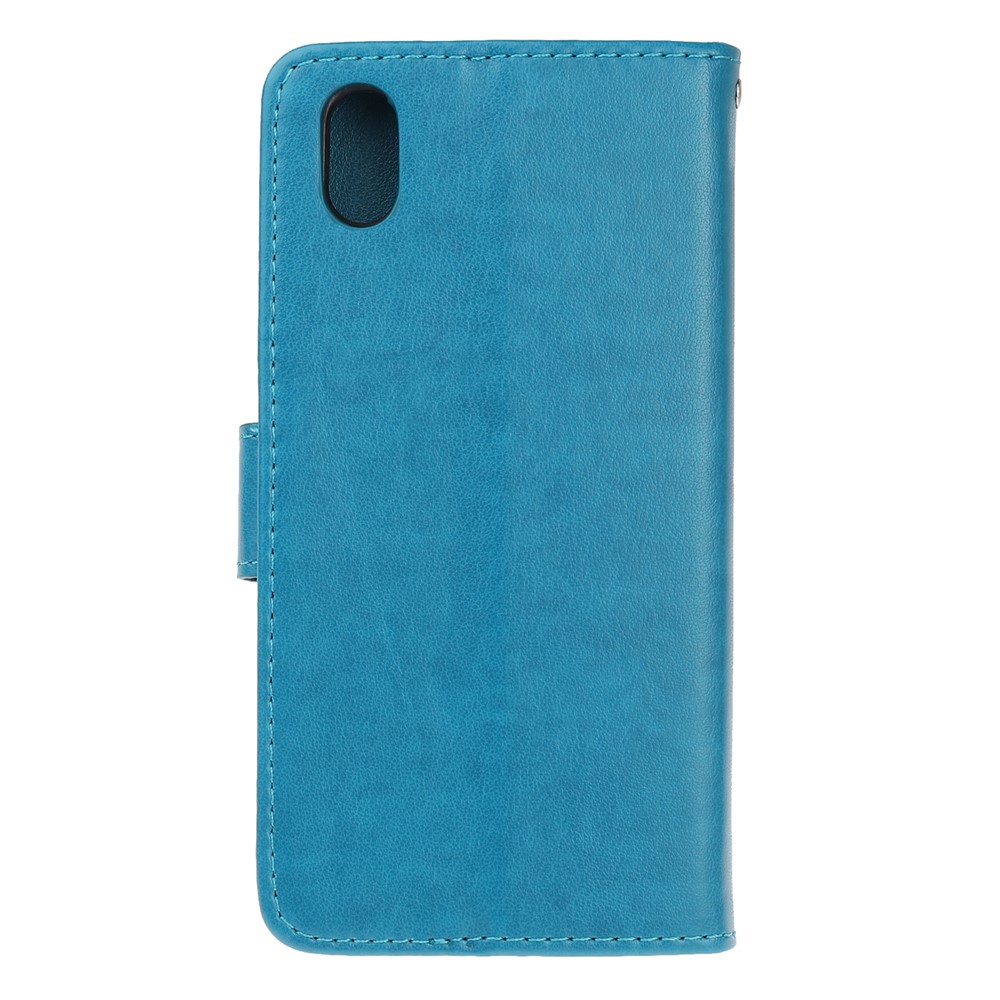 Imprime Borboleta Flores Carteira De Couro Para Huawei Y5 (2019) / Honra 8S - Azul-2