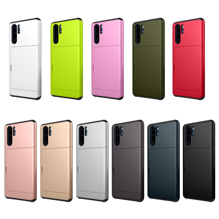 PC + TPU Hybrid Case with Card Slot for Huawei P30 Pro - Rose Gold-5