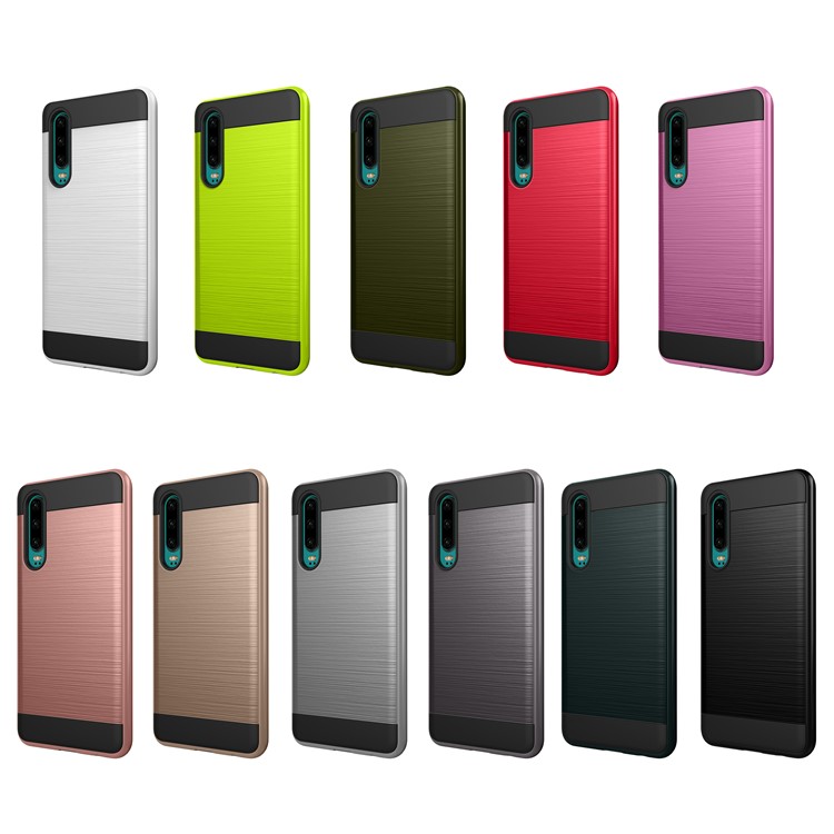 Brushed PC + TPU Hybrid Case for Huawei P30 - Rose Gold-2