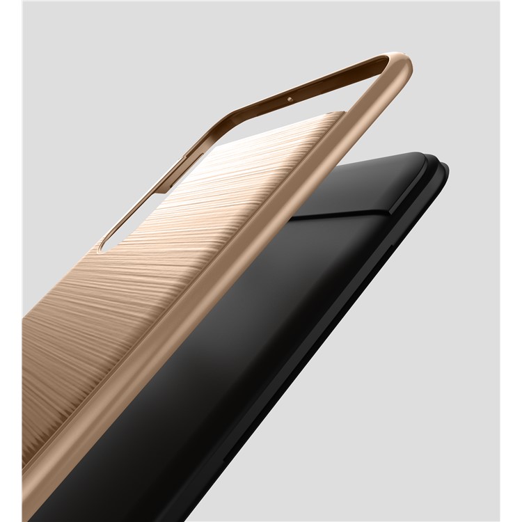 Brushed PC + TPU Hybrid Case for Huawei P30 - Gold-2