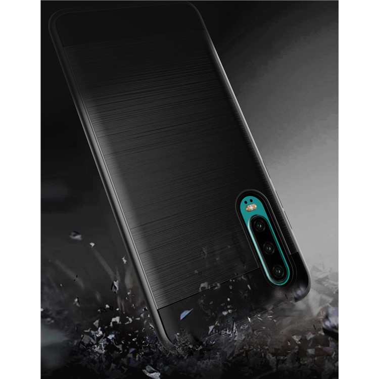 Brushed PC + TPU Hybrid Case for Huawei P30 - Black-2
