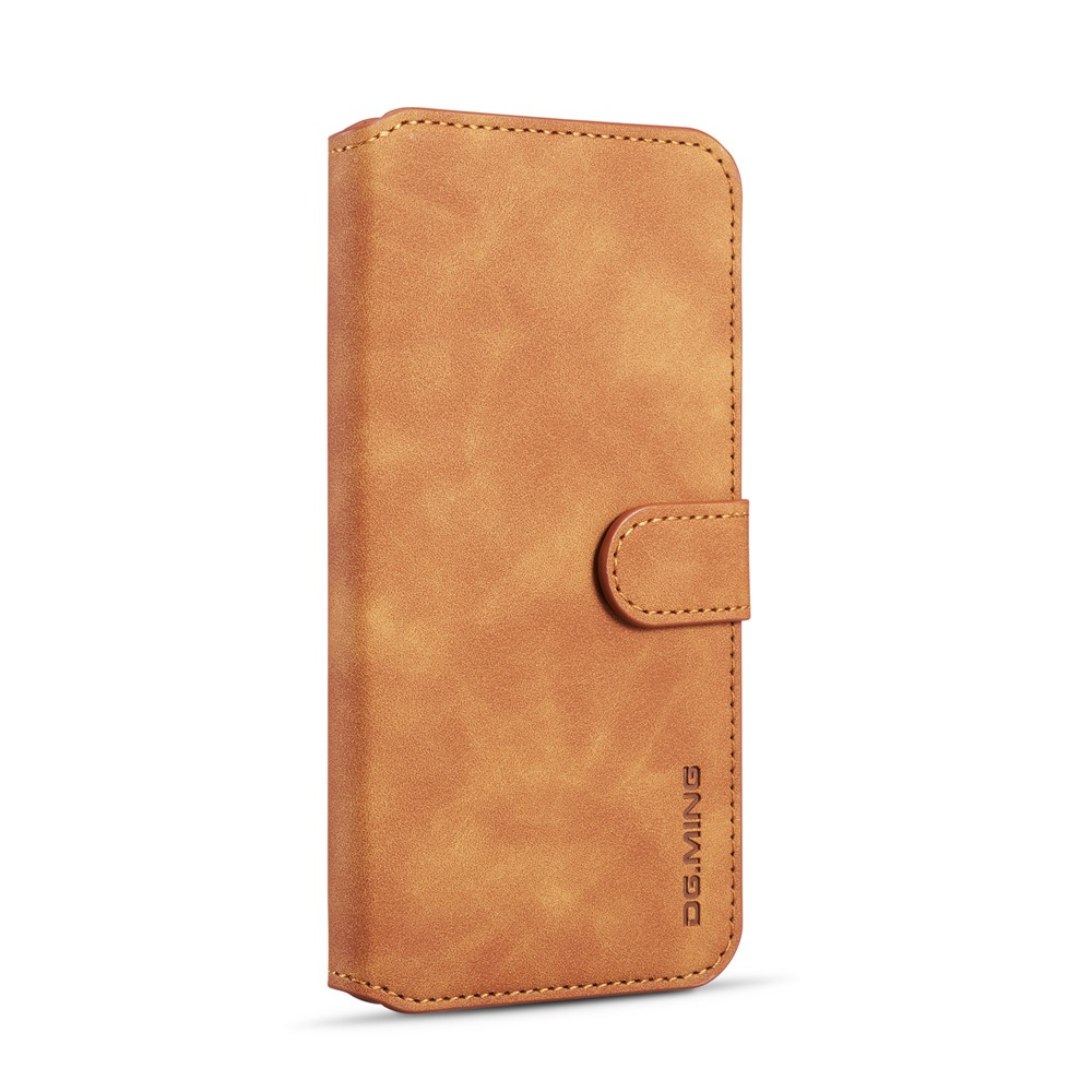 Dg. Case de Billetera de Cuero de Estilo Retro Ming Para Huawei P30 Lite New Edition/P30 Lite/nova 4e - Marrón