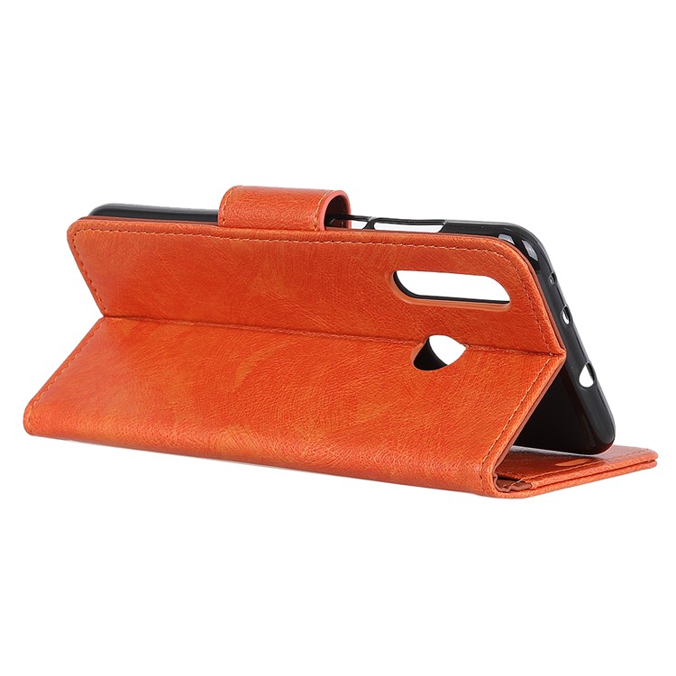 Nappa Textured Split Leather Wallet Magnetic Case for Huawei P Smart Z / Y9 Prime 2019 - Orange-11