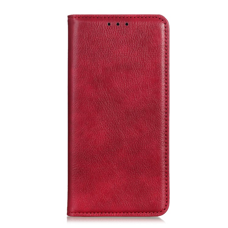 Auto-absorbed Litchi Texture Split Leather Cell Phone Case for Huawei P Smart Z / Y9 Prime 2019 - Red-2