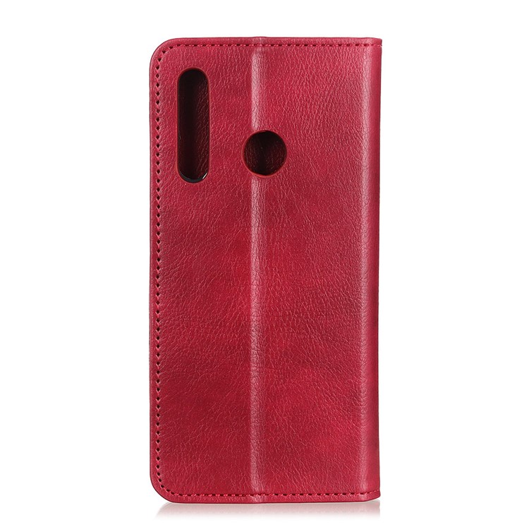 Auto-absorbed Litchi Texture Split Leather Cell Phone Case for Huawei P Smart Z / Y9 Prime 2019 - Red-7