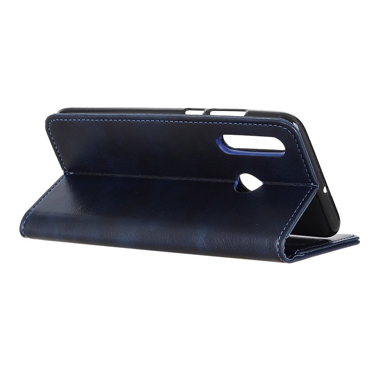 Auto-absorbed Litchi Texture Split Leather Cell Phone Case for Huawei P Smart Z / Y9 Prime 2019 - Dark Blue-8