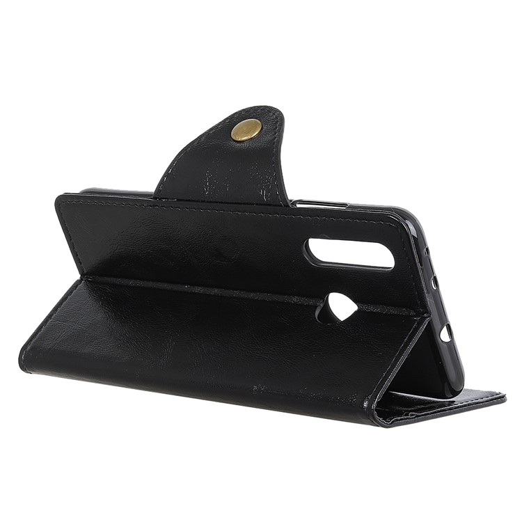 Textured PU Leather Wallet Stand Phone Case for Huawei P Smart Z / Y9 Prime 2019 - Black-9