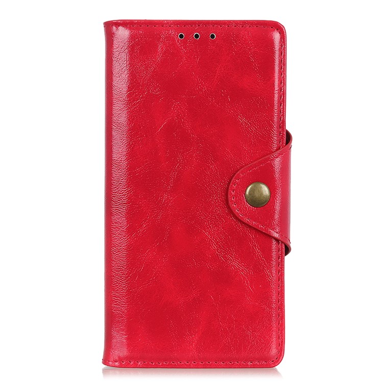 Textured PU Leather Wallet Stand Phone Case for Huawei P Smart Z / Y9 Prime 2019 - Red-4