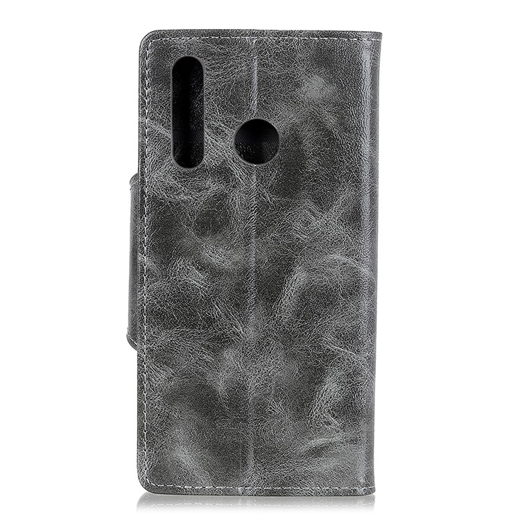 Textured PU Leather Wallet Stand Phone Case for Huawei P Smart Z / Y9 Prime 2019 - Grey-8