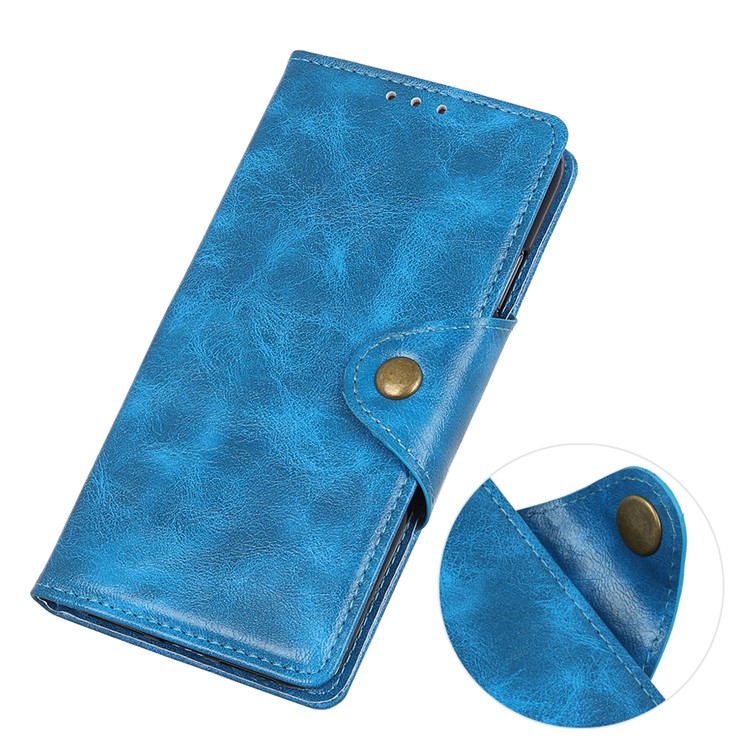 Textured PU Leather Wallet Stand Phone Case for Huawei P Smart Z / Y9 Prime 2019 - Blue-5